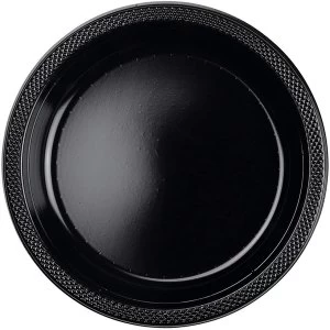Disposable Plates Plastic Black (Pack Of 10)