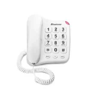 Binatone Big Button 110 White Corded Phone
