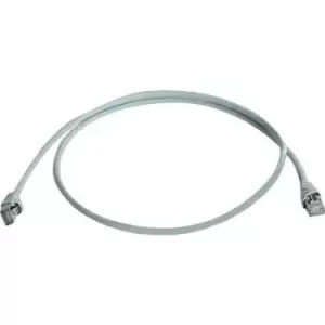 Telegaertner L00000A0230 RJ45 Network cable, patch cable CAT 6A S/FTP 0.25 m Grey Flame-retardant, Halogen-free, UL-approved