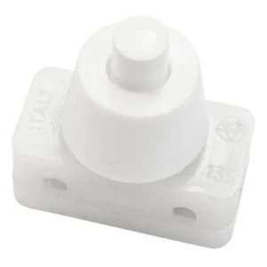 BQ 2A 1 Way Single White Plastic Press Switch