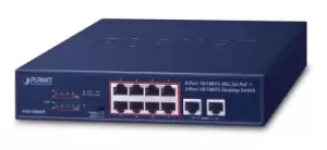 PLANET FSD-1008HP network switch Unmanaged Fast Ethernet (10/100)...