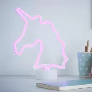 Glow Clara Neon Unicorn Pink LED Table Light