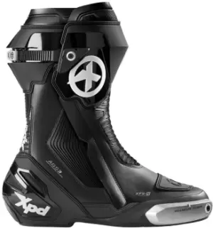 XPD XP9-R Motorcycle Boots, black-white, Size 46, black-white, Size 46