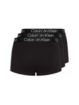 Calvin Klein 3 Pack Modern Structure Trunks - Black Size M Men