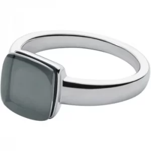 Ladies Skagen Silver Plated Size P Sea Glass Ring