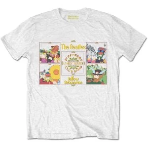 The Beatles - Yellow Submarine Sgt Pepper Band Mens XX-Large T-Shirt - White