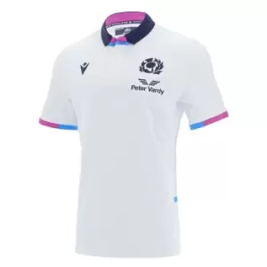 Macron Scotland Alternate Short Sleeve Classic Rugby Shirt 2021 2022 - White