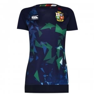 Canterbury British and Irish Lions Superlight Graphic T Shirt Ladies - PEACOAT