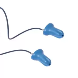 Uvex Corded Disposable Ear Plugs, 24dB, Blue, 100 Pairs per Package
