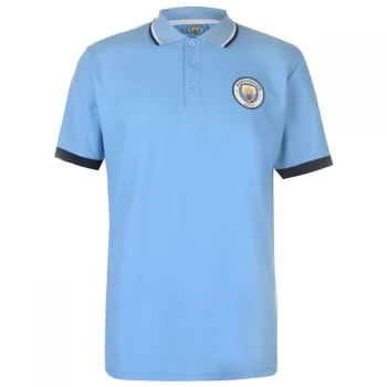 Source Lab Manchester City Polo Shirt Mens - Sky Blue
