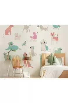 Happy Dogs Wall Mural