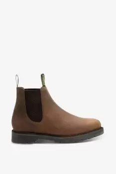 'McCauley' Oiled Nubuck Leather Chelsea Boot - Goodyear welted PVC soles