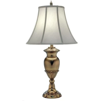 1 Light Table Lamp Burnished Brass, E27 - Elstead