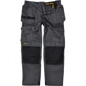DEWALT Mens Pro Tradesman Work Trousers Black / Grey 40" 31"