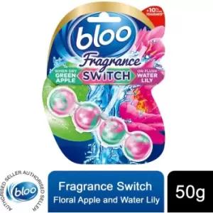 Bloo Fragrance Switch Floral Apple and Water Lily Toilet Rim Block 50g - wilko