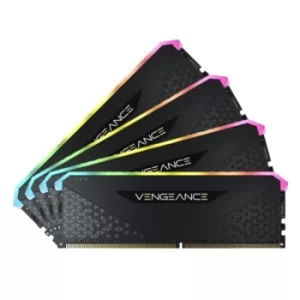 Corsair Vengeance RGB RS 32GB Memory Kit (4 x 8GB), DDR4, 3200MHz (PC4-25600), CL16, XMP 2.0, 6 LEDs, Black