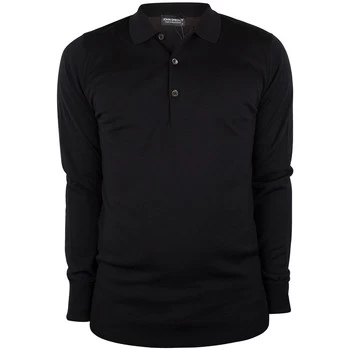 John Smedley Cotswold Longsleeved Polo Shirt mens Polo shirt in Black - Sizes UK S,UK M,UK L,UK XL,UK XXL