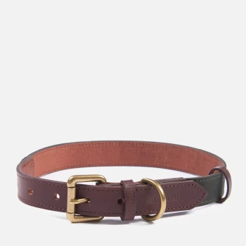 Barbour Wax/Leather Dog Collar - Olive - L