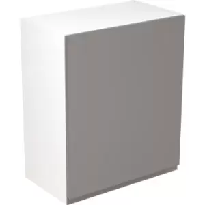 Kitchen Kit Flatpack J-Pull Kitchen Cabinet Wall Unit Super Gloss 600mm in Dust Grey MFC
