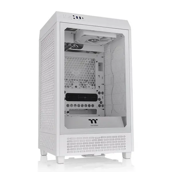 Thermaltake The Tower 200 Mini Tempered Glass Gaming Case - Snow White - CA-1X9-00S6WN-00