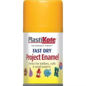 Plastikote Dry Enamel Aerosol Spray Paint Sunshine Yellow 100ml