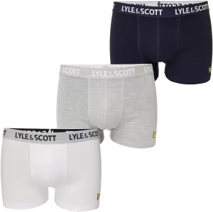 Lyle & Scott Boys 3 Pack Boxer Set - Navy/White/Grey, Size Age: 14-15 Years