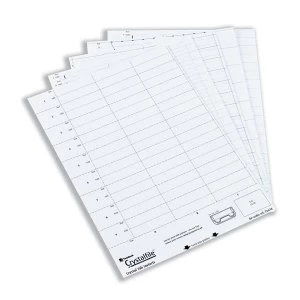 Rexel Crystalfile Printable Card Inserts Pack of 50 Tab Inserts for Suspension Files