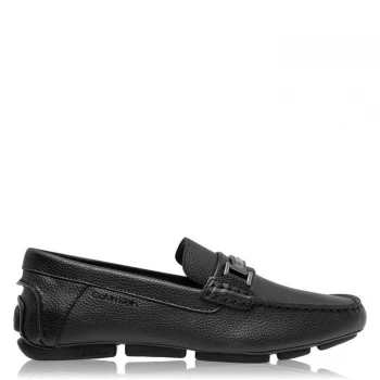 Calvin Klein Magnus Tumbled Leather Loafers - Black
