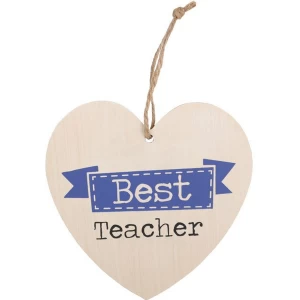 Best Teacher Hanging Heart Sign