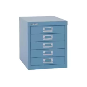 Bisley 5 Drawer Cabinet, Bisley Blue