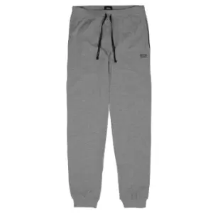 Hugo Boss Black Cuffed Stretch Cotton Sweatpants In Grey - Size M