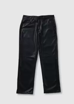 Religion Womens Proteus Faux Leather Trousers In Jet Black