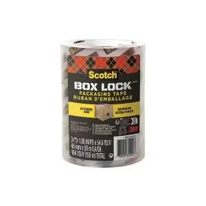 Scotch Box Lock Packing Tape 3" Core Pack of 3 3950-LR3-DC 3M85500