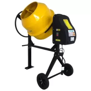 Charles Bentley 125L 230V 550W Portable Cement Concrete Mixer With Wheels