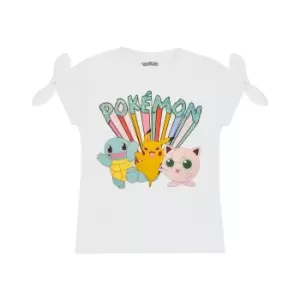 Pokemon Girls Characters T-Shirt (13-14 Years) (White)