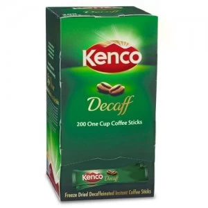 Kenco Decaffeinated Freeze dried Instant Coffee sticks 1.8g PK200