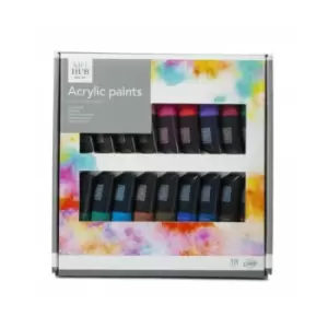 Art Hub 18 Acrylic Paints Set - New And In Stock - Craft Supplies - Childrens Toys & Birthday Present Ideas