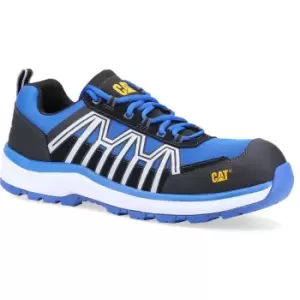 Caterpillar Mens Charge Leather Safety Trainers (9 UK) (Blue/Black/White)