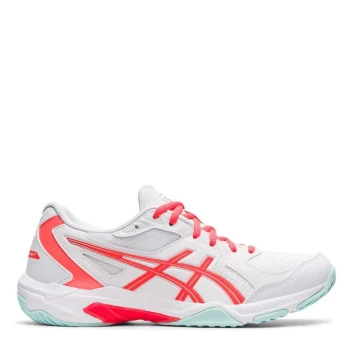 Asics Gel Rocket 10 Womens Badminton Trainers - White/Coral