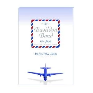 Basildon Bond Airmail Pad 148 x 210mm Blue Pack of 10 100104698