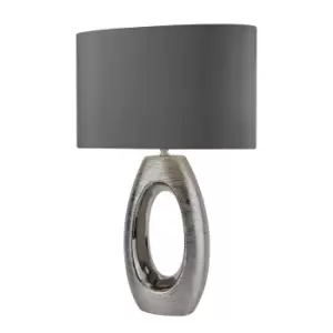 Artisan 1 Light Table Lamp Chrome, Grey, E27