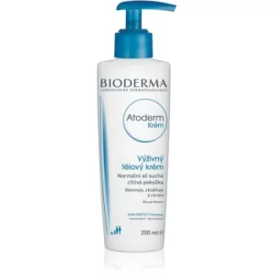 Bioderma Atoderm Cream Nourishing Body Cream for Normal to Dry Sensitive Skin Fragrance-Free Bottle with Pump 200ml