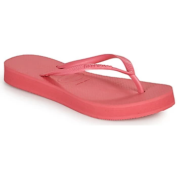 Havaianas SLIM FLATFORM womens Flip flops / Sandals (Shoes) in Pink / 3,1 / 2 kid