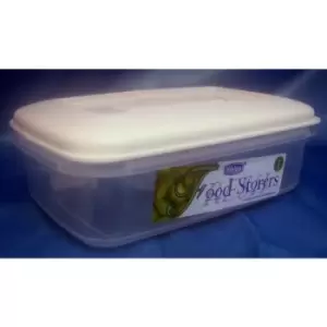 Whitefurze Rectangular Food Storage Box, 0.8L, Clear