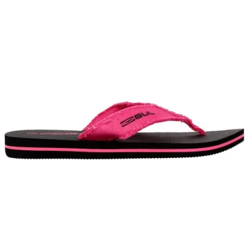 Gul Krait Flip Flops Juniors - Black/Pink