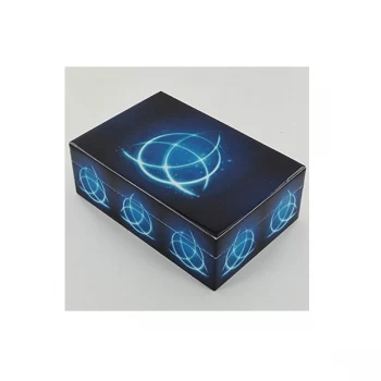 Celtic Triquetra Blue Fire Box Wooden Storage Box