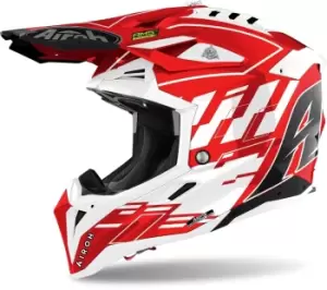 Airoh Aviator 3 Rampage Carbon Motocross Helmet, red Size M red, Size M