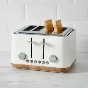 Dunelm Contemporary Cream 4 Slice Toaster