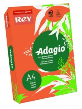 Rey Adagio A4 Paper 80gsm Deep Orange RM500