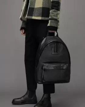 AllSaints Carabiner Leather Backpack